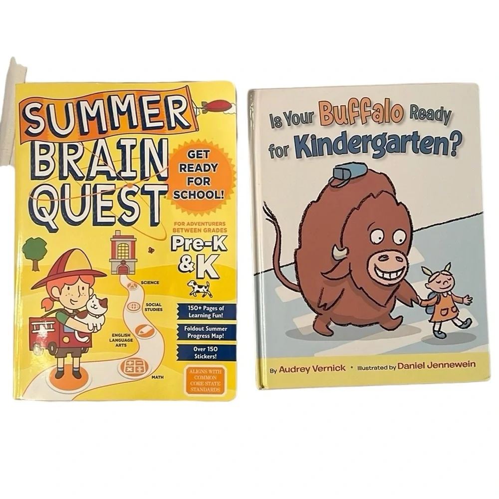 Book & workbook. Kindergarten ready book and Summer Workbook.